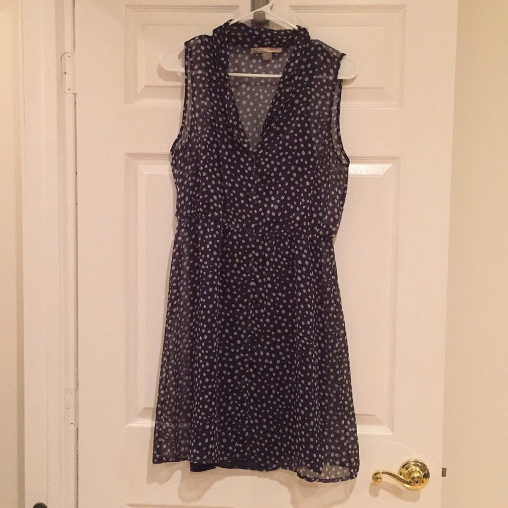 Forever 21 Blue with white dots lined dress